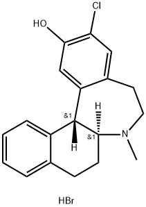 (6AS-TRANS)-11-CHLORO-6,6A,7,8,9,13B-HEXAHYDRO-7-METHYL-5H-BENZO[D]NAPHTH[2,1-B]AZEPIN-12-OL HYDROBROMIDE Struktur