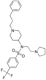 N-[1-(3-PHENYLPROPYL)PIPERIDIN-4-YL]-N-(2-PYRROLIDIN-1-YLETHYL)-4-(TRIFLUOROMETHYL)BENZENESULFONAMIDE Struktur