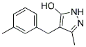 3-METHYL-4-(3-METHYLBENZYL)-1H-PYRAZOL-5-OL Struktur