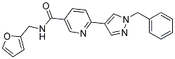 6-(1-BENZYL-1H-PYRAZOL-4-YL)-N-(2-FURYLMETHYL)NICOTINAMIDE Struktur