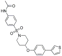 N-[4-((4-[4-(3-THIENYL)PHENOXY]PIPERIDIN-1-YL)SULFONYL)PHENYL]ACETAMIDE Struktur