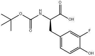 (R)-2-TERT-BUTOXYCARBONYLAMINO-3-(3-FLUORO-4-HYDROXY-PHENYL)-PROPIONIC ACID Struktur