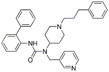 N'-BIPHENYL-2-YL-N-[1-(3-PHENYLPROPYL)PIPERIDIN-4-YL]-N-(PYRIDIN-3-YLMETHYL)UREA Struktur