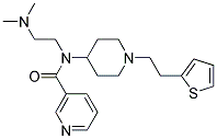 N-[2-(DIMETHYLAMINO)ETHYL]-N-(1-[2-(2-THIENYL)ETHYL]PIPERIDIN-4-YL)NICOTINAMIDE Struktur