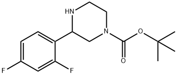 3-(2,4-DIFLUORO-PHENYL)-PIPERAZINE-1-CARBOXYLIC ACID TERT-BUTYL ESTER Struktur