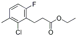 3-(2-CHLORO-6-FLUORO-3-METHYL-PHENYL)-PROPIONIC ACID ETHYL ESTER Struktur