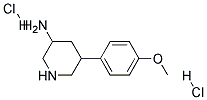 5-(4-METHOXYPHENYL)PIPERIDIN-3-AMINE DIHYDROCHLORIDE Struktur