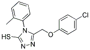 5-((4-CHLOROPHENOXY)METHYL)-4-(2-METHYLPHENYL)-4H-1,2,4-TRIAZOLE-3-THIOL Struktur