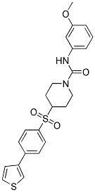 N-(3-METHOXYPHENYL)-4-([4-(3-THIENYL)PHENYL]SULFONYL)PIPERIDINE-1-CARBOXAMIDE Struktur