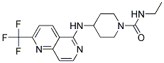 N-ETHYL-4-([2-(TRIFLUOROMETHYL)-1,6-NAPHTHYRIDIN-5-YL]AMINO)PIPERIDINE-1-CARBOXAMIDE Struktur