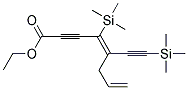 (Z)-4-TRIMETHYLSILANYL-5-TRIMETHYLSILANYLETHYNYLOCTA-4,7-DIEN-2-YNOIC ACID ETHYL ESTER Struktur