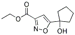 ETHYL 5-(1-HYDROXYCYCLOPENTYL)ISOXAZOLE-3-CARBOXYLATE Struktur