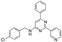 N-(4-CHLOROBENZYL)-6-PHENYL-2-PYRIDIN-3-YLPYRIMIDIN-4-AMINE Struktur