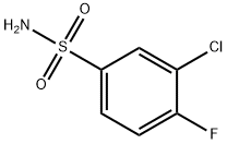 3-CHLORO-4-FLUOROBENZENESULFONAMIDE Struktur