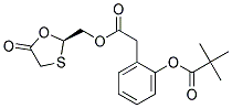 (2R)-2-[(2'S)-2'-(TRIMETHYLACETYLOXY)PHENYLACETYLOXYMETHYL]-1,3-OXATHIOLAN-5-ONE Struktur