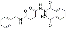 2-[N'-(3-BENZYLCARBAMOYL-PROPIONYL)-HYDRAZINOCARBONYL]-BENZOIC ACID Struktur