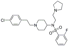 N-(1-[2-(4-CHLOROPHENYL)ETHYL]PIPERIDIN-4-YL)-2-FLUORO-N-(2-PYRROLIDIN-1-YLETHYL)BENZENESULFONAMIDE Struktur