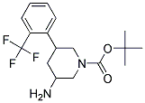 TERT-BUTYL 3-AMINO-5-(2-(TRIFLUOROMETHYL)PHENYL)PIPERIDINE-1-CARBOXYLATE Struktur