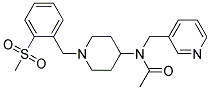 N-(1-[2-(METHYLSULFONYL)BENZYL]PIPERIDIN-4-YL)-N-(PYRIDIN-3-YLMETHYL)ACETAMIDE Struktur