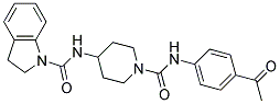 N-(1-([(4-ACETYLPHENYL)AMINO]CARBONYL)PIPERIDIN-4-YL)INDOLINE-1-CARBOXAMIDE Struktur