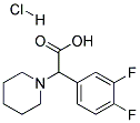 (3,4-DIFLUORO-PHENYL)-PIPERIDIN-1-YL-ACETIC ACID HYDROCHLORIDE Struktur