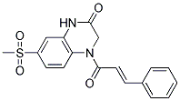 7-(METHYLSULFONYL)-4-[(2E)-3-PHENYLPROP-2-ENOYL]-3,4-DIHYDROQUINOXALIN-2(1H)-ONE Struktur