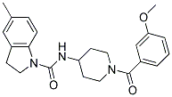 N-[1-(3-METHOXYBENZOYL)PIPERIDIN-4-YL]-5-METHYLINDOLINE-1-CARBOXAMIDE Struktur