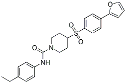 N-(4-ETHYLPHENYL)-4-([4-(2-FURYL)PHENYL]SULFONYL)PIPERIDINE-1-CARBOXAMIDE Struktur