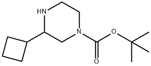 3-CYCLOBUTYL-PIPERAZINE-1-CARBOXYLIC ACID TERT-BUTYL ESTER Struktur