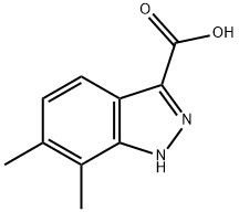 6,7-DIMETHYL-3-(1H)INDAZOLECARBOXYLIC ACID Struktur