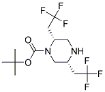 (2R,5R)-2,5-BIS-(2,2,2-TRIFLUORO-ETHYL)-PIPERAZINE-1-CARBOXYLIC ACID TERT-BUTYL ESTER Struktur