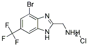 C-(4-BROMO-6-TRIFLUOROMETHYL-1H-BENZIMIDAZOL-2-YL)-METHYLAMINE HYDROCHLORIDE Struktur