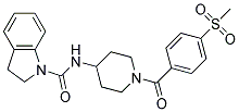 N-(1-[4-(METHYLSULFONYL)BENZOYL]PIPERIDIN-4-YL)INDOLINE-1-CARBOXAMIDE Struktur