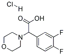 (3,4-DIFLUORO-PHENYL)-MORPHOLIN-4-YL-ACETIC ACID HYDROCHLORIDE Struktur