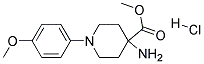 METHYL 4-AMINO-1-(4-METHOXYPHENYL)PIPERIDINE-4-CARBOXYLATE HYDROCHLORIDE Struktur