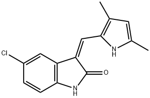 5-CHLORO-3-[(3,5-DIMETHYLPYRROL-2-YL)METHYLENE]-2-INDOLINONE Struktur