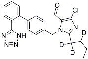 2-N-BUTYL-D3-4-CHLORO-1-[[2'-(1H-TETRAZOL-5-YL)[1,1'-BIPHENYL]-4-YL]METHYL]-1H-IMIDAZOLE-5-CARBOXALDEHYDE Struktur