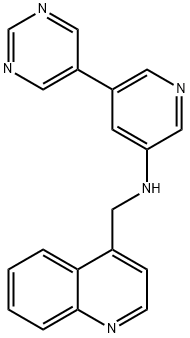 3-(4-METHYLQUINOLINYLAMINO)-5-(3-PYRIMIDINYL)PYRIDINE Struktur