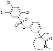 3-(3-ETHYL-1-METHYL-2-OXOAZEPAN-3-YL)PHENYL 2,4,5-TRICHLOROBENZENE-1-SULPHONATE Struktur