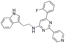 [6-(2-FLUORO-PHENYL)-2-PYRIDIN-4-YL-PYRIMIDIN-4-YL]-[2-(1H-INDOL-3-YL)-ETHYL]-AMINE Struktur