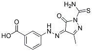 3-[N'-(3-METHYL-5-OXO-1-THIOCARBAMOYL-1,5-DIHYDRO-PYRAZOL-4-YLIDENE)-HYDRAZINO]-BENZOIC ACID Struktur