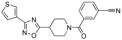 3-((4-[3-(3-THIENYL)-1,2,4-OXADIAZOL-5-YL]PIPERIDIN-1-YL)CARBONYL)BENZONITRILE Struktur