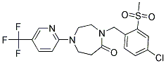 4-[4-CHLORO-2-(METHYLSULFONYL)BENZYL]-1-[5-(TRIFLUOROMETHYL)PYRIDIN-2-YL]-1,4-DIAZEPAN-5-ONE Struktur