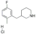 3-(5-FLUORO-2-METHYL-BENZYL)-PIPERIDINE HYDROCHLORIDE Struktur