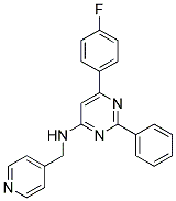 6-(4-FLUOROPHENYL)-2-PHENYL-N-(PYRIDIN-4-YLMETHYL)PYRIMIDIN-4-AMINE Struktur