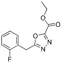 ETHYL 5-(2-FLUOROBENZYL)-1,3,4-OXADIAZOLE-2-CARBOXYLATE Struktur