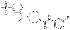 N-(3-FLUOROPHENYL)-4-[3-(METHYLSULFONYL)BENZOYL]-1,4-DIAZEPANE-1-CARBOXAMIDE Struktur