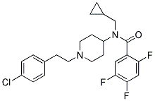 N-(1-[2-(4-CHLOROPHENYL)ETHYL]PIPERIDIN-4-YL)-N-(CYCLOPROPYLMETHYL)-2,4,5-TRIFLUOROBENZAMIDE Struktur