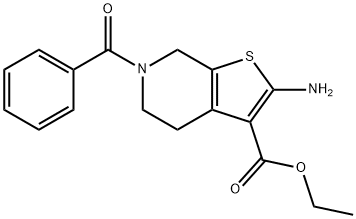 ETHYL 2-AMINO-6-BENZOYL-4,5,6,7-TETRAHYDROTHIENO[2,3-C]PYRIDINE-3-CARBOXYLATE Struktur