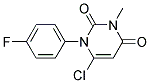 6-CHLORO-1-(4-FLUORO-PHENYL)-3-METHYL-1H-PYRIMIDINE-2,4-DIONE Struktur